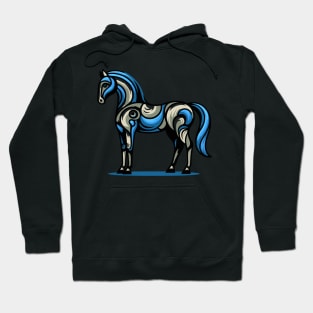 Horse illustration. Illustration of a horse in cubism style Hoodie